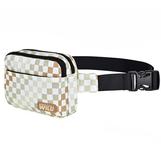 Neutral Checker Cross Body Bag