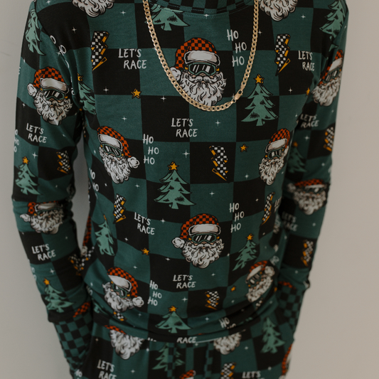 Let's Race Santa Toddler & Youth Pajamas