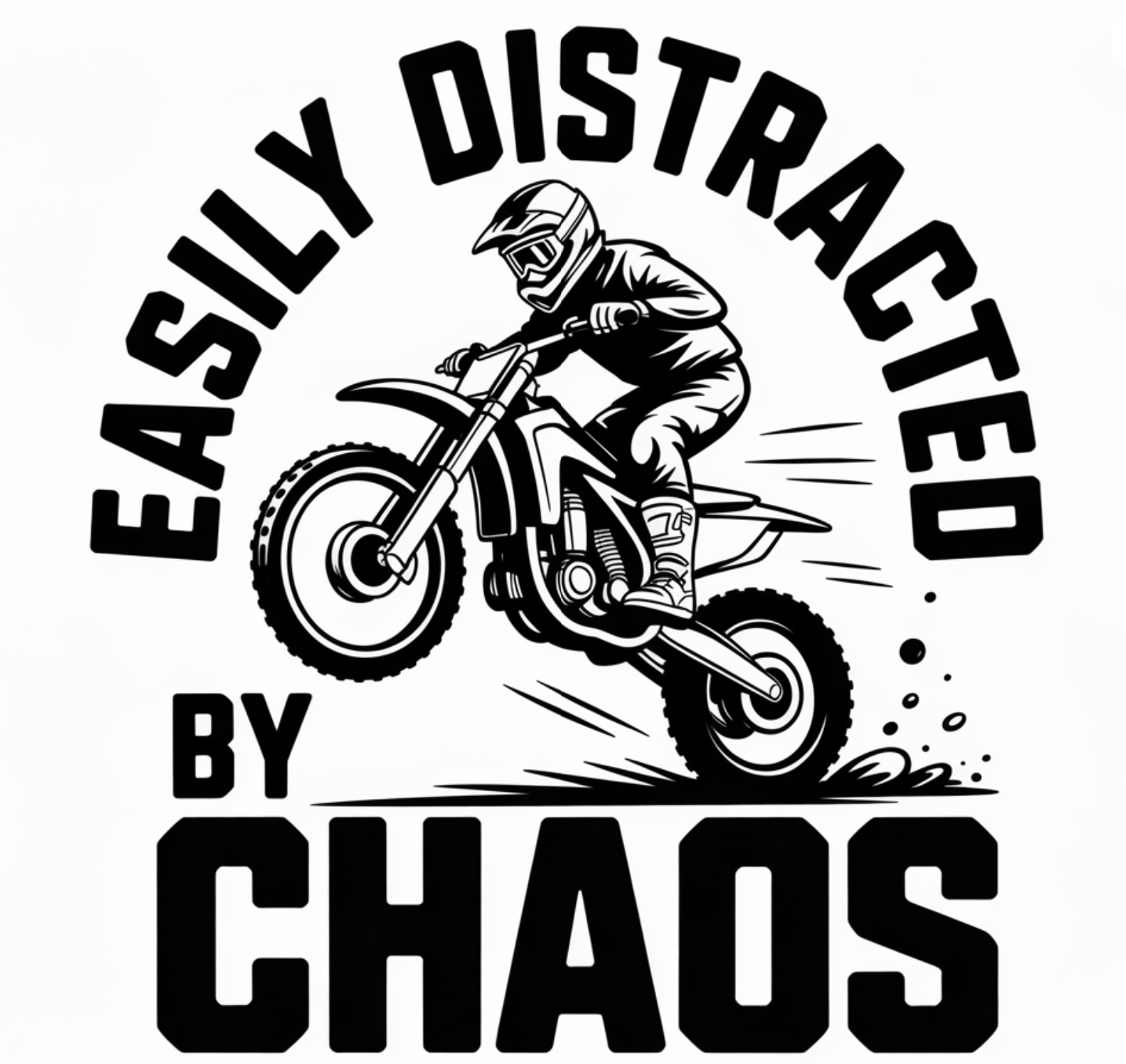 Easily Distracted by Chaos Moto Tee