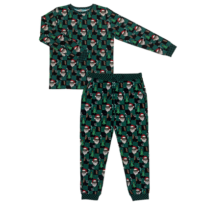 Let's Race Santa Unisex Adult Pajamas