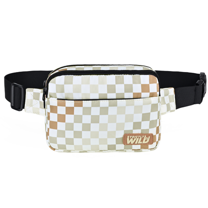 Neutral Checker Cross Body Bag