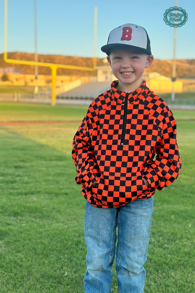 Mini Pep Rally Pullover - Orange and Black