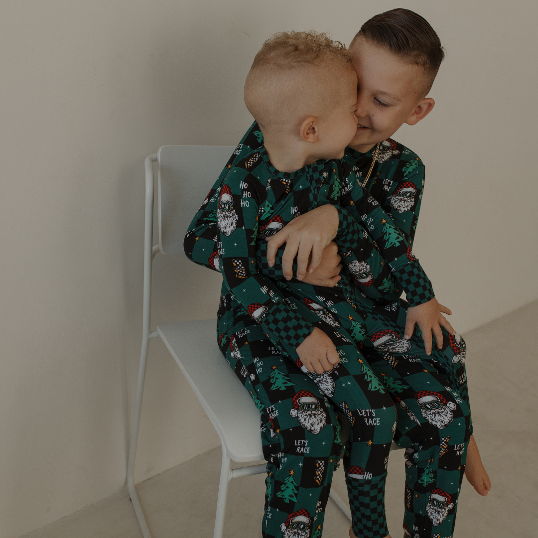 Let's Race Santa Toddler & Youth Pajamas