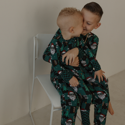 Let's Race Santa Toddler & Youth Pajamas