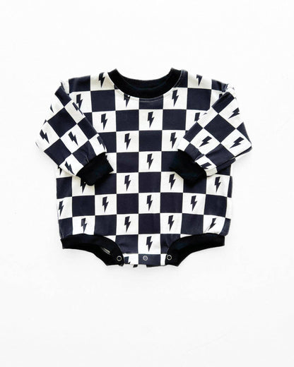 Bubble Romper | Charcoal Bolts