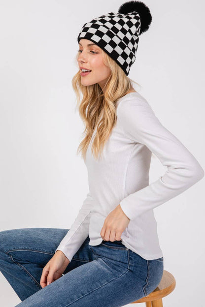 Chaos Kids Checkered Beanie