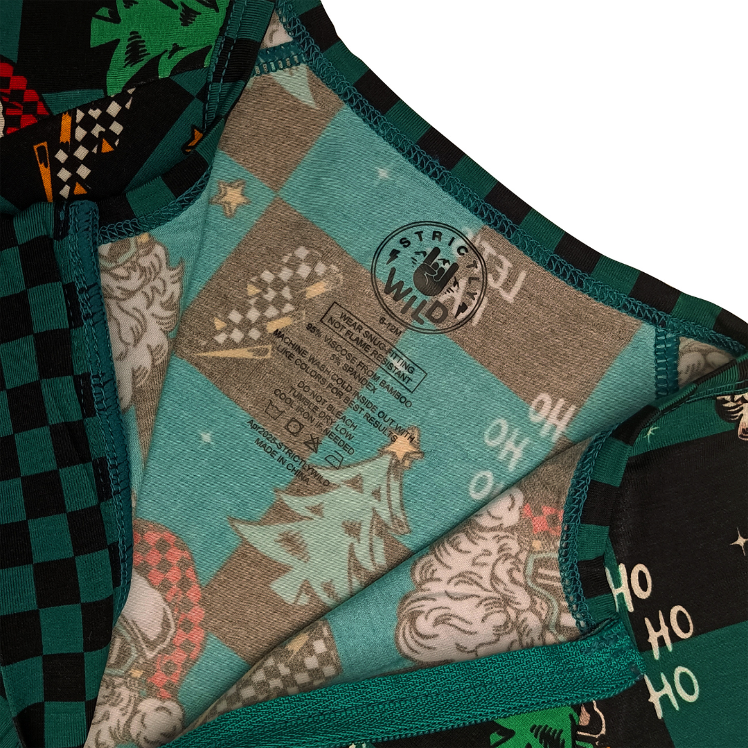 Let's Race Santa Zip Up Pajamas