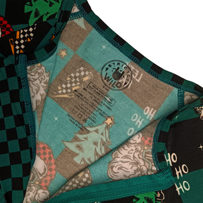 Let's Race Santa Zip Up Pajamas