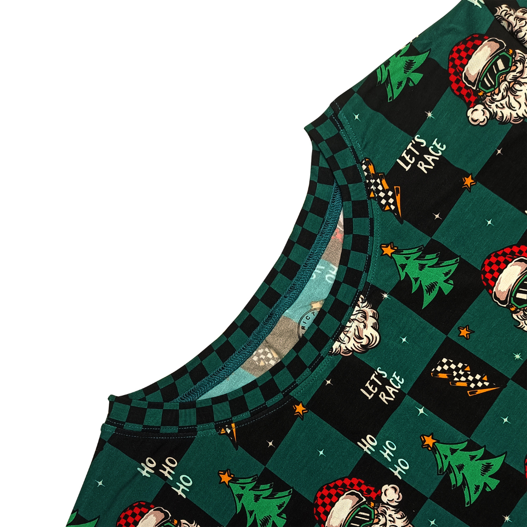 Let's Race Santa Unisex Adult Pajamas