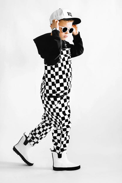 Live Fast Checkered Overalls in Venice