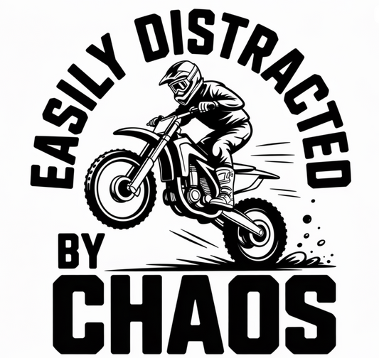 Easily Distracted by Chaos Moto Tee