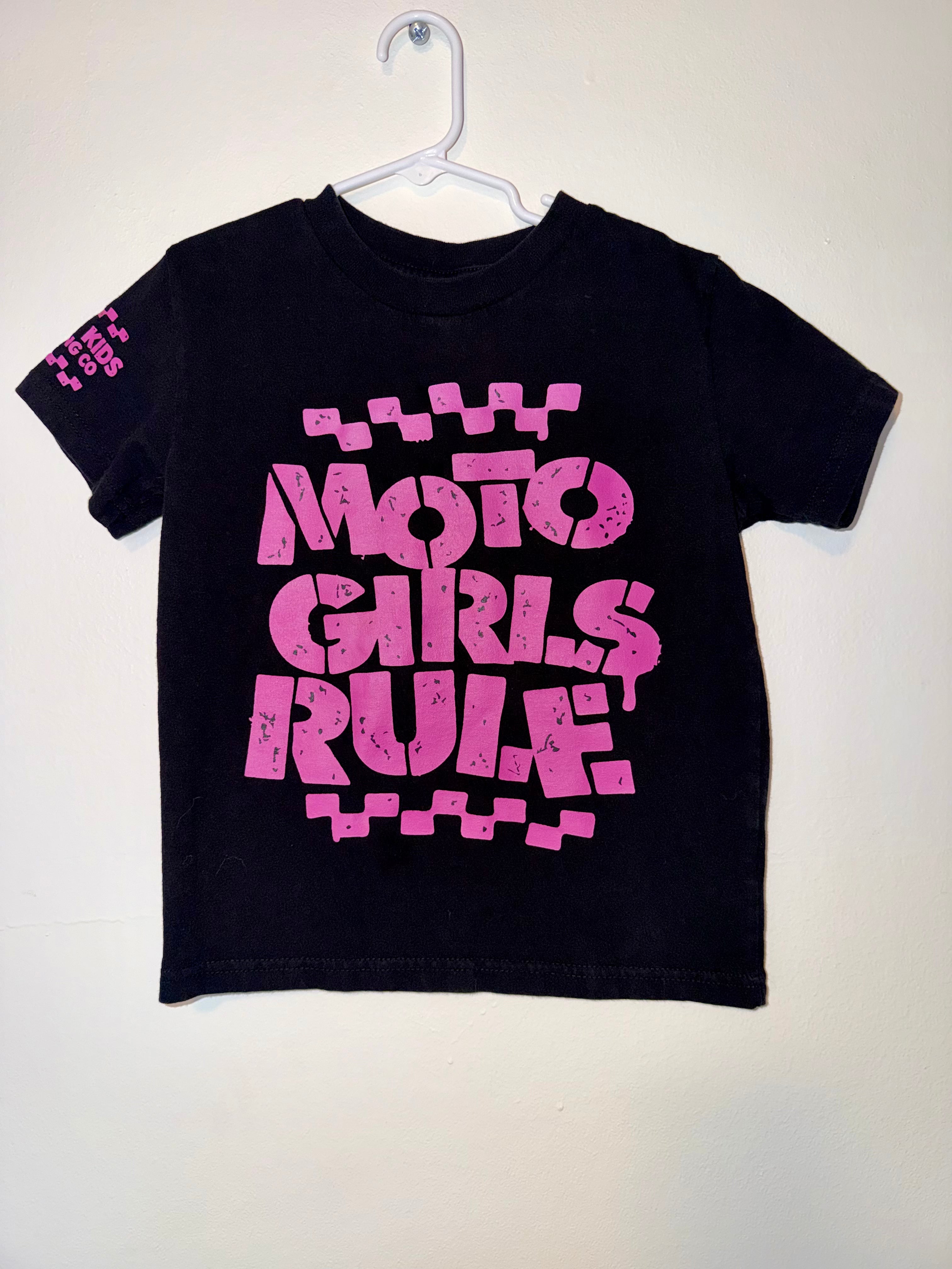 Moto Girls Rule Kids T-Shirt | Girls Motocross Tee