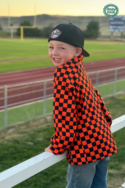 Mini Pep Rally Pullover - Orange and Black