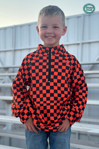 Mini Pep Rally Pullover - Orange and Black