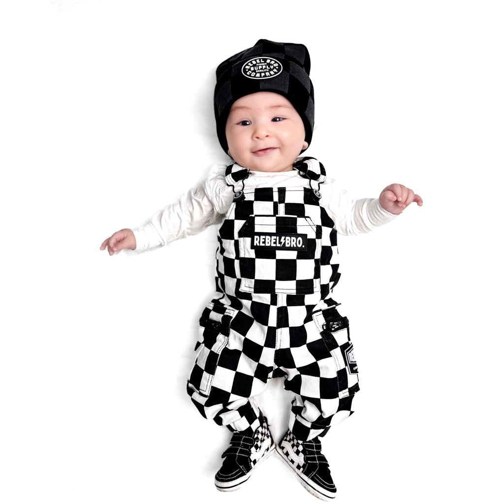Live Fast Checkered Overalls in Venice