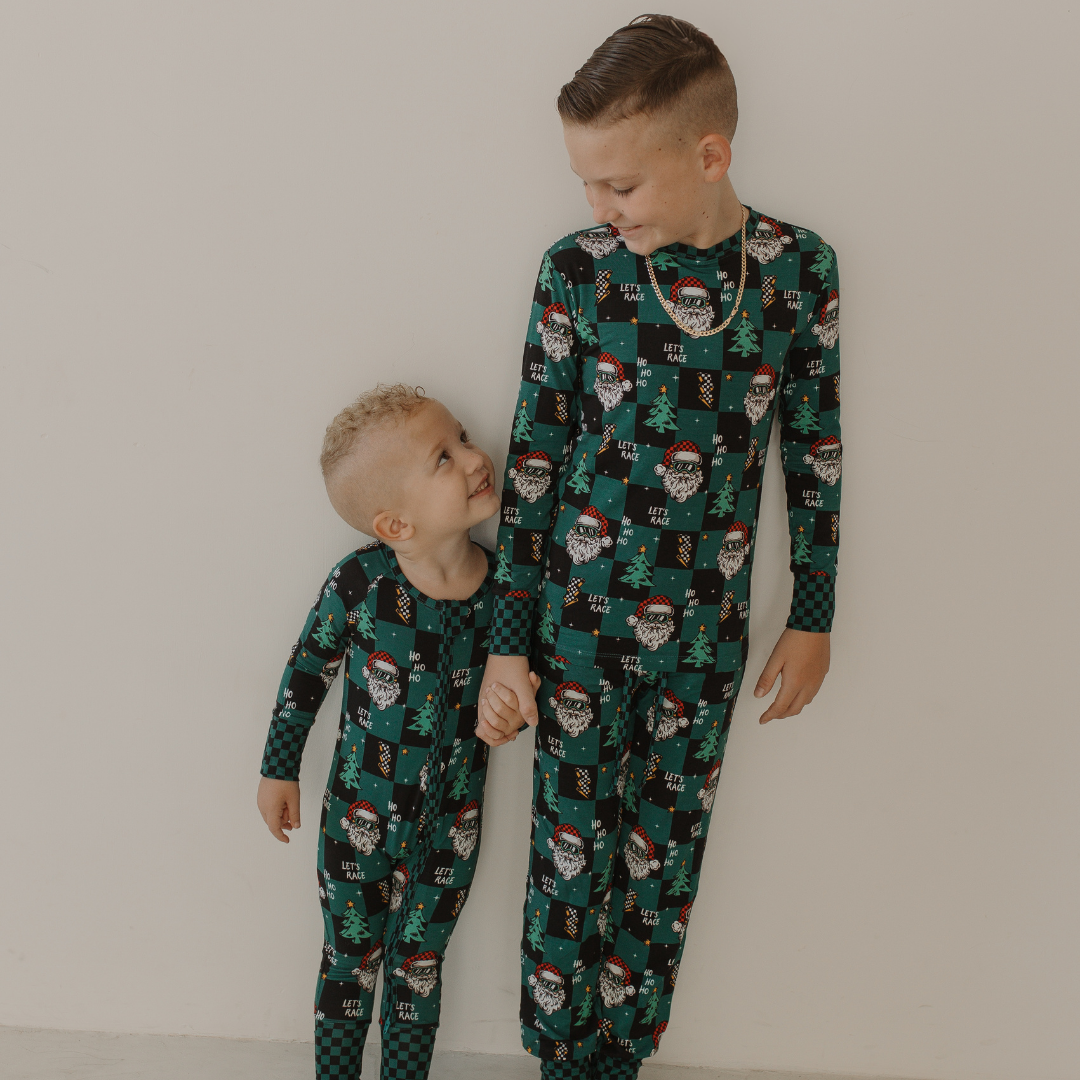 Let's Race Santa Toddler & Youth Pajamas