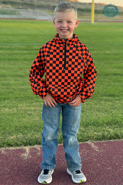 Mini Pep Rally Pullover - Orange and Black